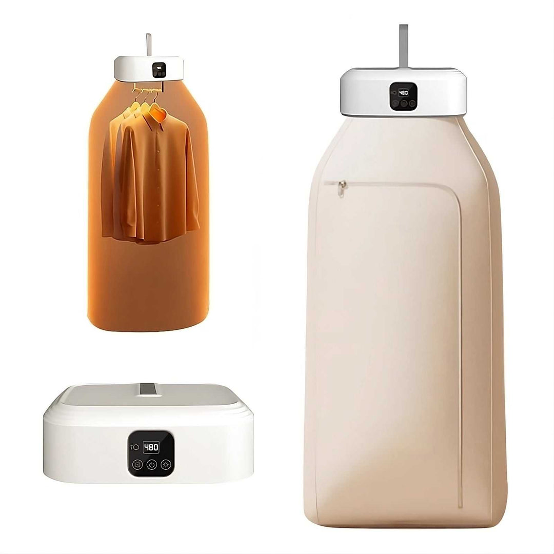 Portable Electric Clothes Dryer with fast heat-dry technology and UV sterilizer, compact and foldable for travel and small spaces